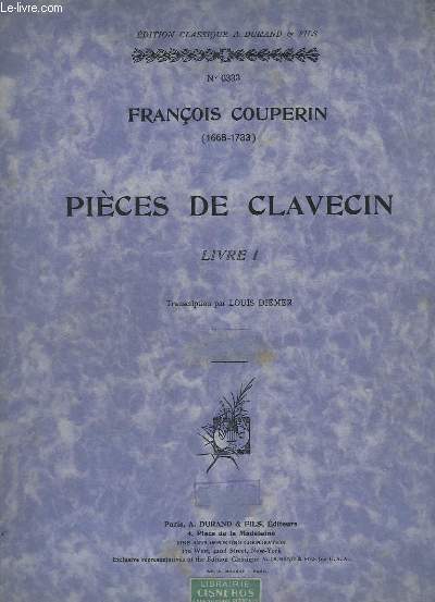 PIECES DE CLAVECIN - LIVRE1 - N6333.