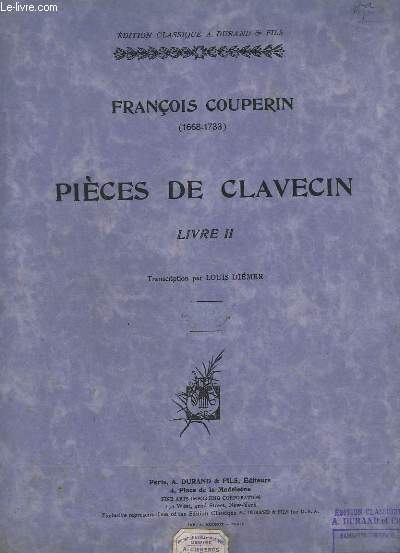 PIECES DE CLAVECIN - LIVRE 2.