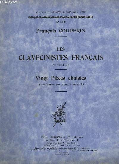 LES CLAVECINISTES FRANCAIS - VOLUME 3 - 20 PIECES CHOISIES - N8083.