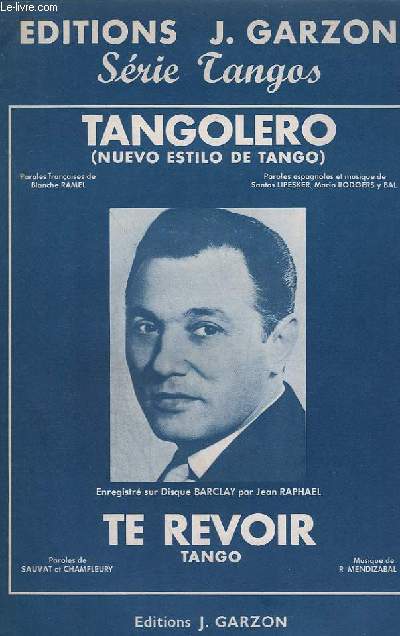 TANGOLERO + TE REVOIR - ACCORDEON / CHANT + PIANO + BANDONEON A+B + VIOLON A+B + CONTREBASSE / GUITARE.