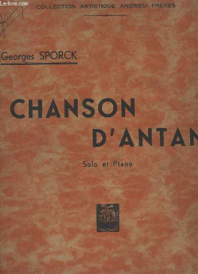 CHANSON D'ANTAN - SOLO ET PIANO.