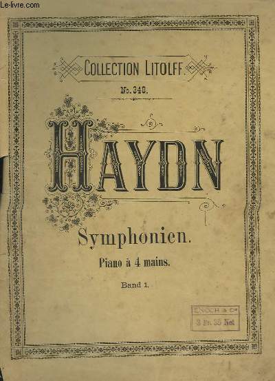 SYMPHONIEN - BAND 1 - SYMPHONIES VOLUME 1 POUR PIANO A 4 MAINS.