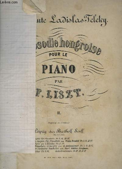 RHAPSODIE HONGROISE - N2 POUR PIANO.
