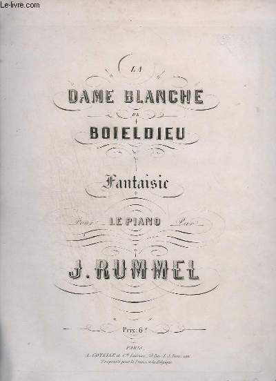 LA DAME BLANCHE DE BOILDIEU - POUR PIANO.