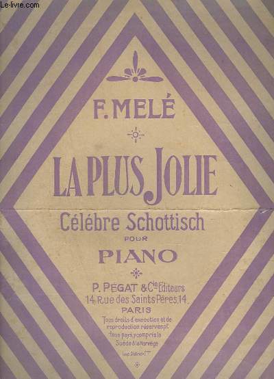 LA PLUS JOLIE - PIANO.