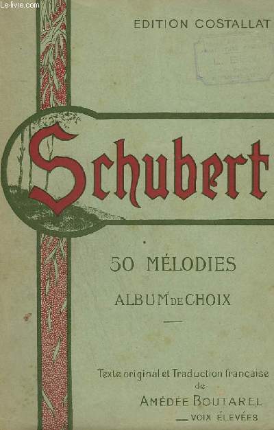 50 MELODIES - ALBUM DE CHOIX - PIANO + CHANT.