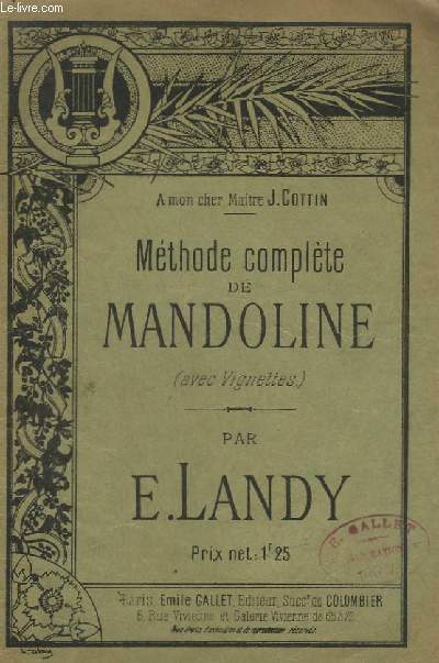 METHODE COMPLETE DE MANDOLINE.