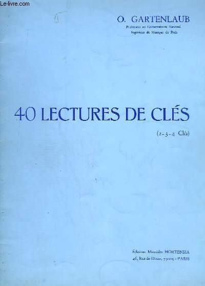 40 LECONS DE CLES - 2 - 3 - 4 CLES.