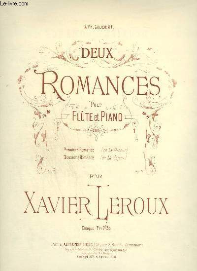 DEUX ROMANCES POUR FLUTE ET PIANO - N2 : DEUXIEME ROMANCE.