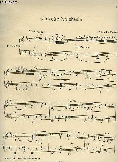 GAVOTTE STEPHANIE - POUR PIANO.