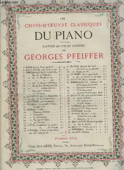 LES CHEFS D'OEUVRES CLASSIQUES DU PIANO - N3 : 7 BAGATELLES 1 SERIE : 3 BAGATELLES.