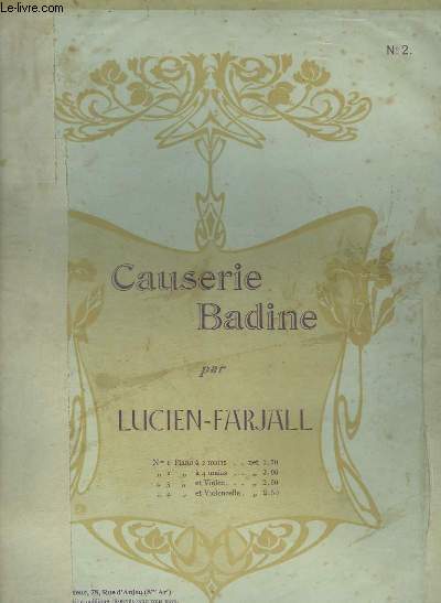 CAUSERIE BADINE - POUR PIANO A 4 MAINS.