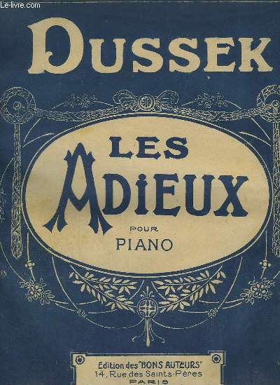 LES ADIEUX - CELEBRE RONDO POUR PIANO - N34 DE LA COLLECTION DES BONS AUTEURS.