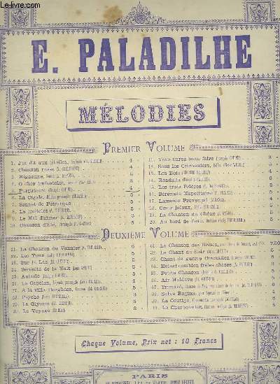 MELODIE N5 : PURGATOIRE - PIANO ET CHANT.