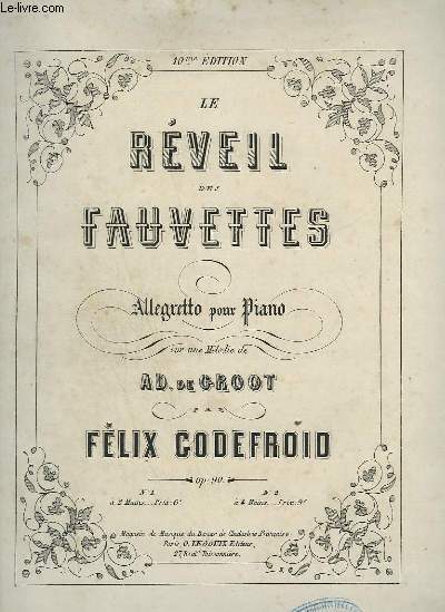 LE REVEIL DES FAUVETTES - ALLEGRO POUR PIANO.