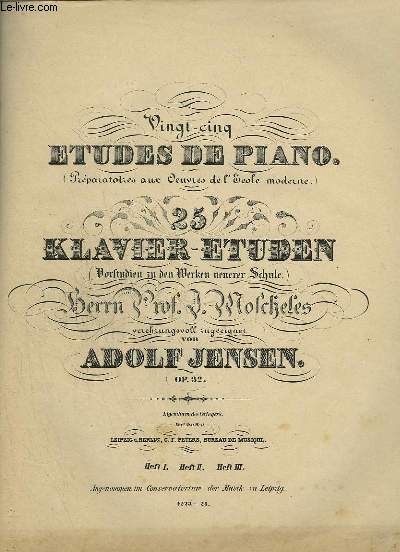 25 ETUDES DE PIANO / 25 KLAVIER ETUDEN - HEFT 3 : ETUDE N19 - 25.
