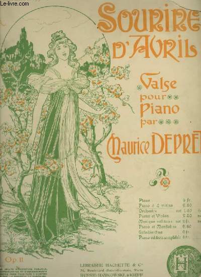 SOURIRE D'AVRIL - VALSE POUR PIANO A 4 MAINS.