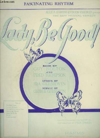 LADY, BE GOOD ! - PIANO + VOICE.