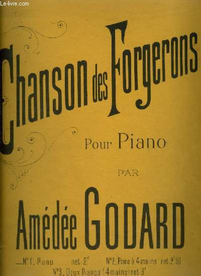 CHANSON DES FORGERONS - POUR PIANO.
