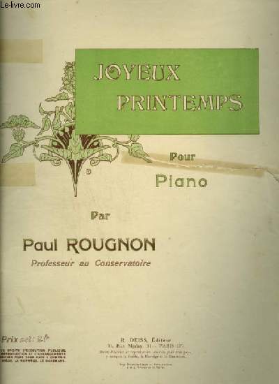 JOYEUX PRINTEMPS - POUR PIANO.