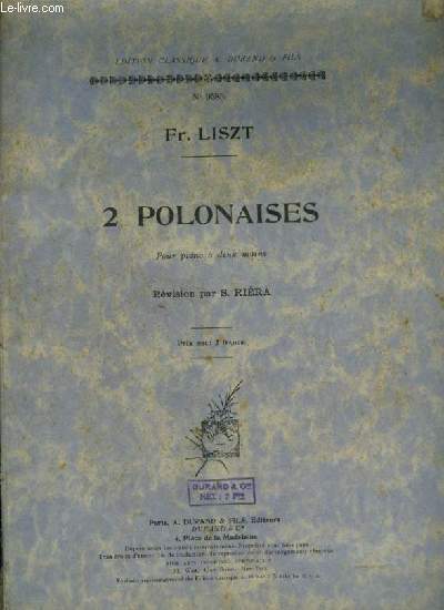 2 POLONAISES - POUR PIANO A 2 MAINS.