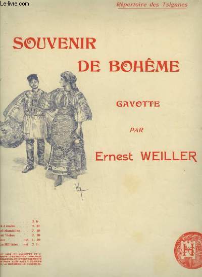 SOUVENIR DE BOHEME - GAVOTTE POUR PIANO - REPERTOIRE DES TSIGANES.