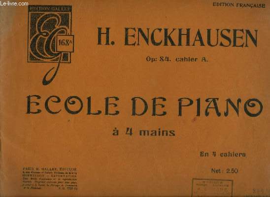 ECOLE DE PIANO A 4 MAINS - CAHIER 1 OP.84.