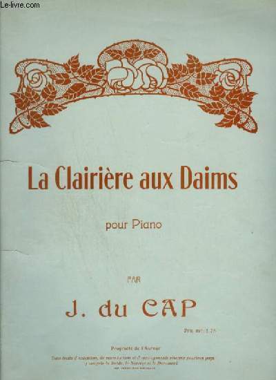 LA CLAIRIERE AUX DAIMS - POUR PIANO.
