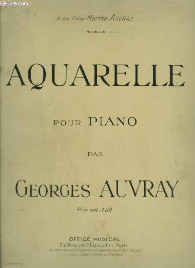 AQUARELLE - OP.226 - POUR PIANO.