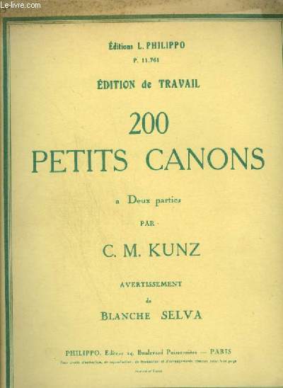 200 PETITS CANONS - A 2 PARTIES.