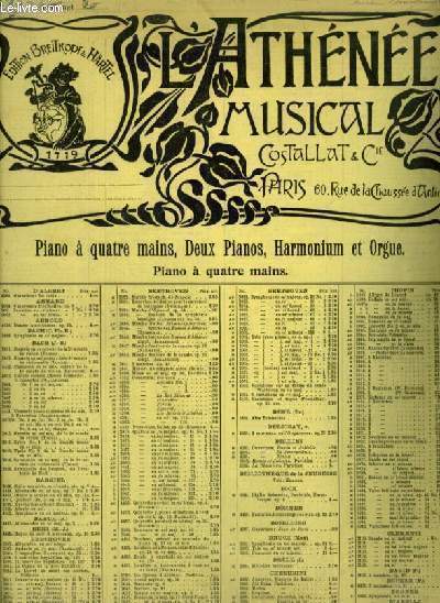 L'ATHENEE MUSICAL - N 2457 BIS - OP.85 : KONZERT IN A-MOLL - PIANOFORTE II.