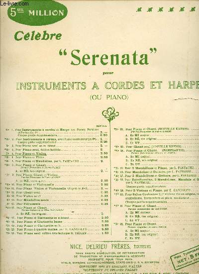 SERENATA - OP6 - ALL' AMICO GIUSEPPE BELLESI - PIANO, VIOLON