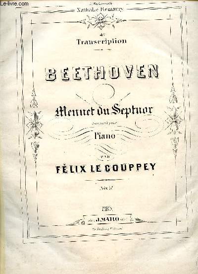 MENUET DU SEPTUOR - 4E TRANSCRIPTION - PIANO