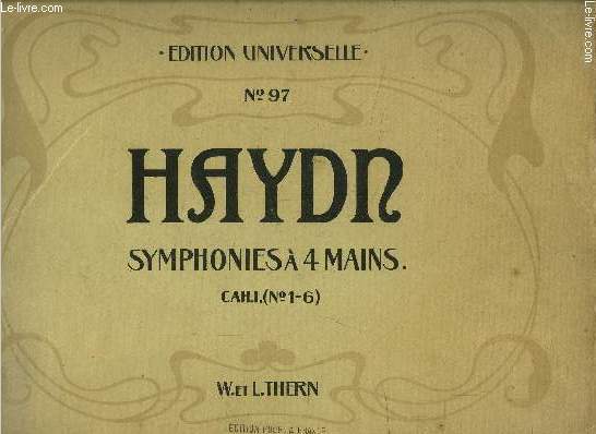 Haydn symphonies  4 mains,Cag.I (N 1-6)
