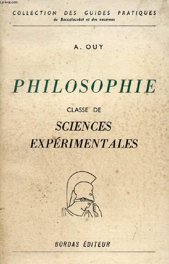 PHILOSOPHIE, CLASSE DE SCIENCE EXPERIMENTALES
