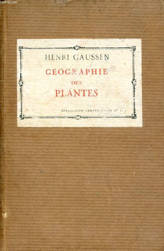 GEOGRAPHIE DES PLANTES