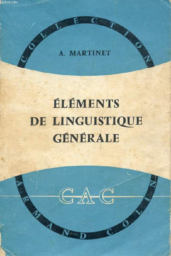 ELEMENTS DE LINGUISTIQUE GENERALE