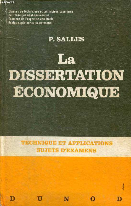 Méthodologie de dissertation : économie