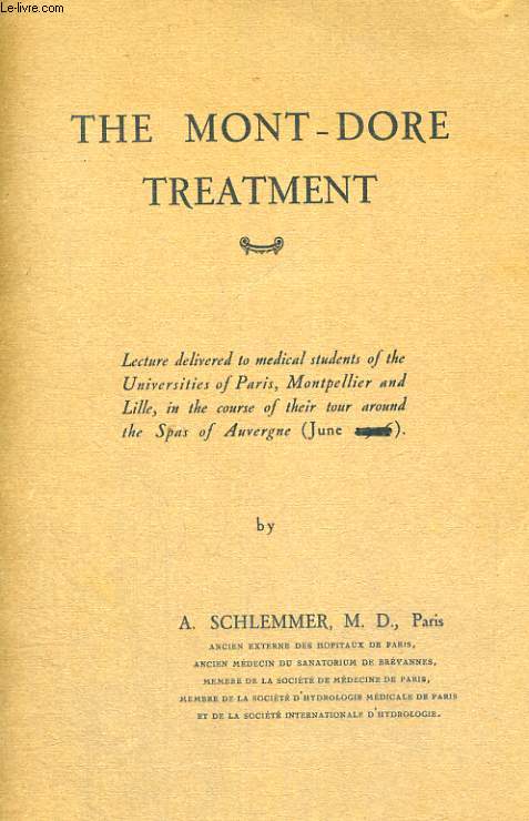 THE MONT-DORE TREATMENT
