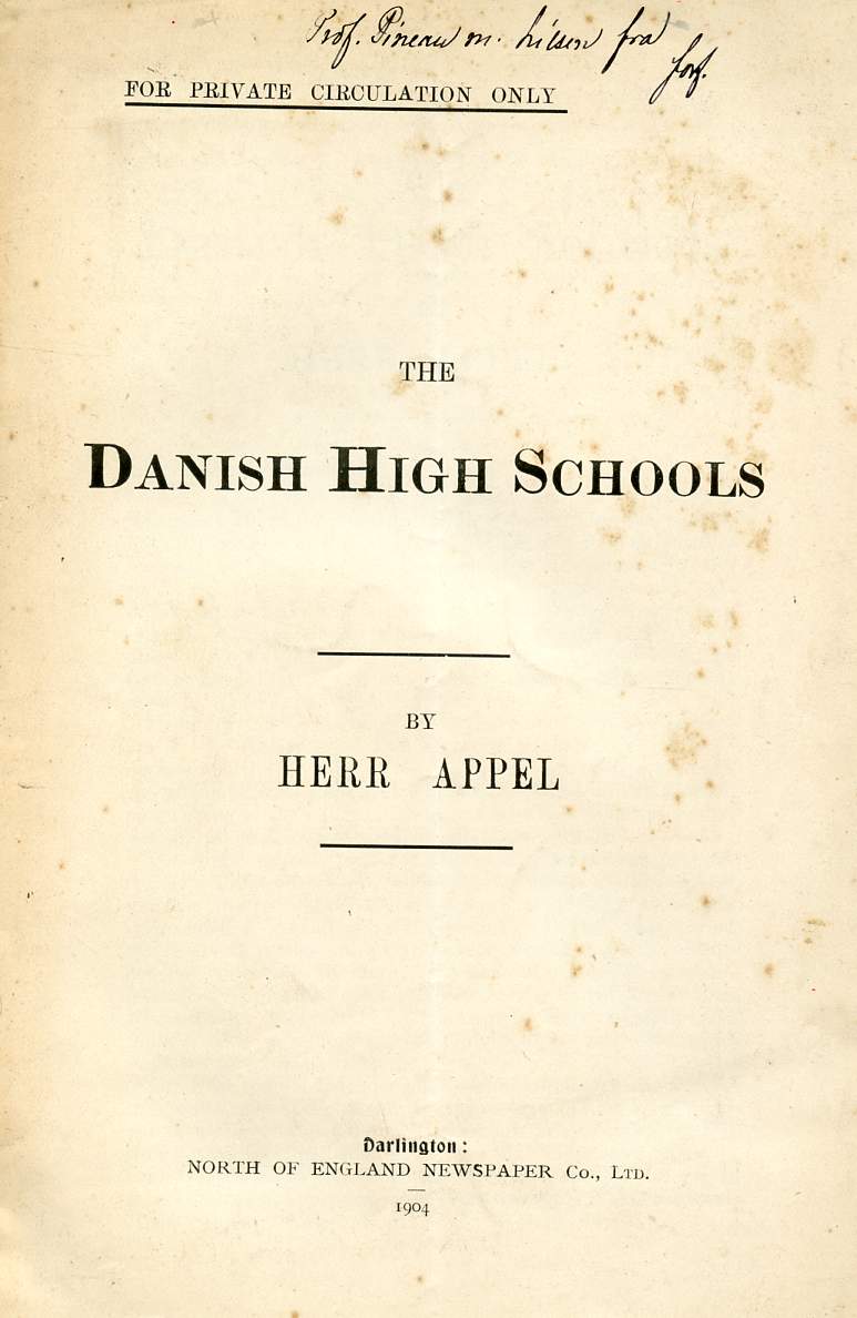 THE DANISH HIGH SCHOOLS
