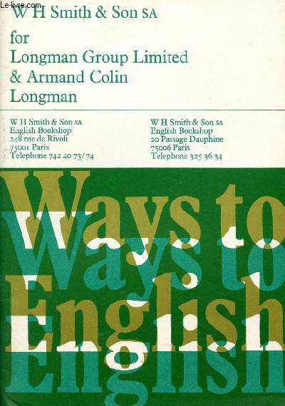 W. H. SMITH & SON S.A., ENGLISH LANGUAGE TEACHING, BOOKS AND AIDS (CATALOGUE)