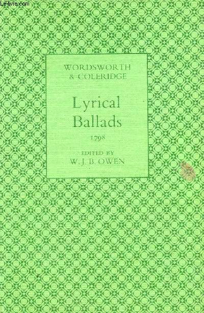 LYRICAL BALLADS, 1798