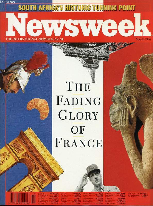 NEWSWEEK, MAY 9, 1994 (Contents: The fading glory of France, A National identity crisi sets in. Black Power. Dark Satanic Mills (Asia's megacities)...)