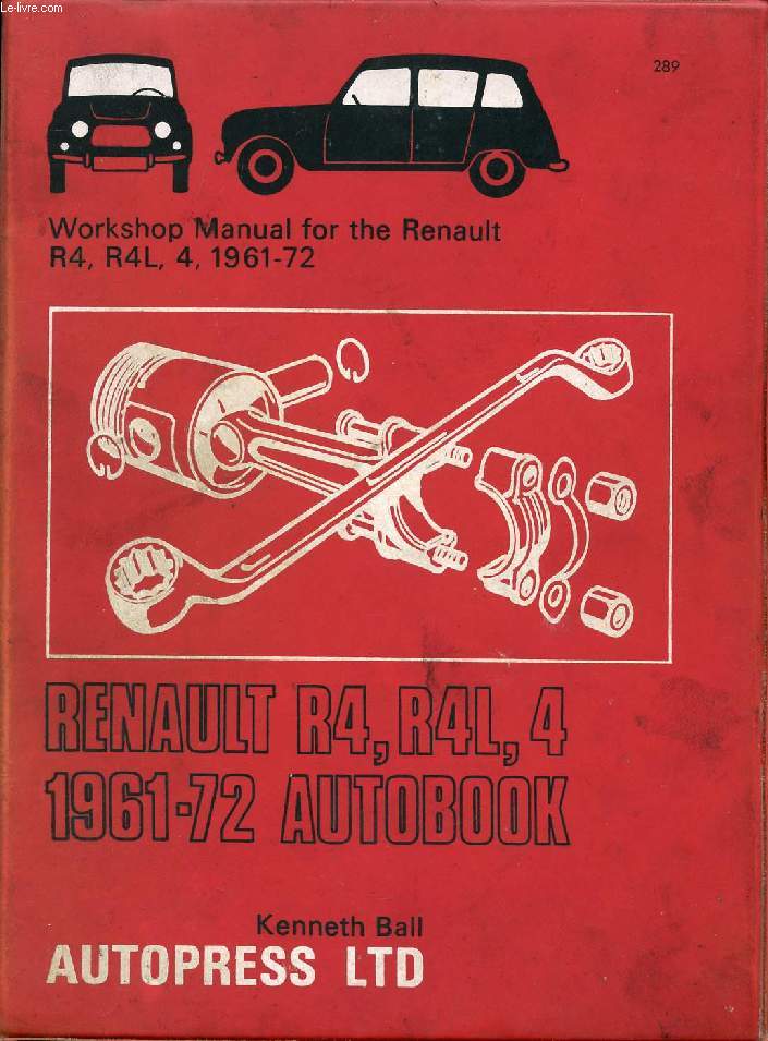 RENAULT R4, R4L, 4 1961-72 AUTOBOOK