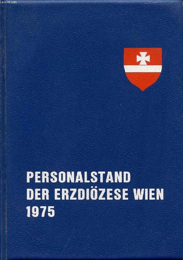 PERSONALSTAND 1975, DER ERZDIZESE WIEN