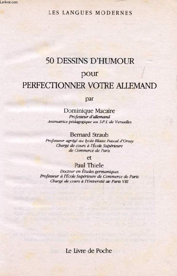 50 DESSINS D'HUMOUR POUR PERFECTIONNER VOTRE ALLEMAND