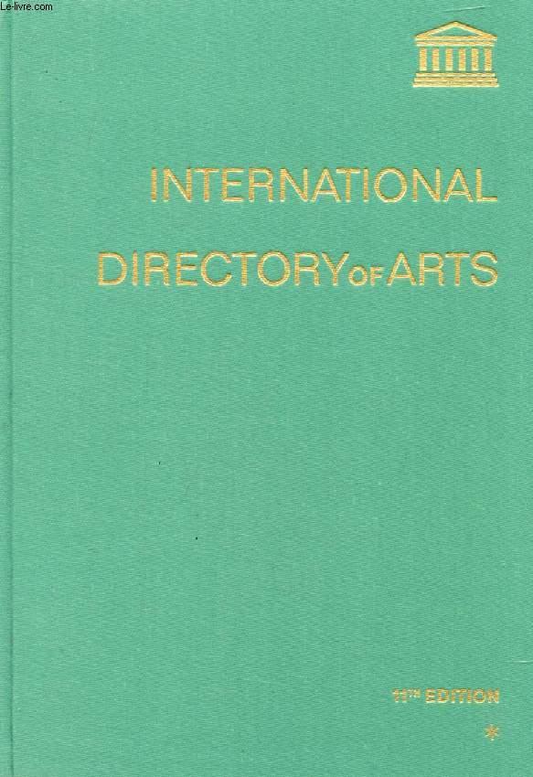 INTERNATIONAL DIRECTORY OF ARTS / INTERNATIONALES KUNST-ADRESSBUCH, VOL. I, 1971-1972