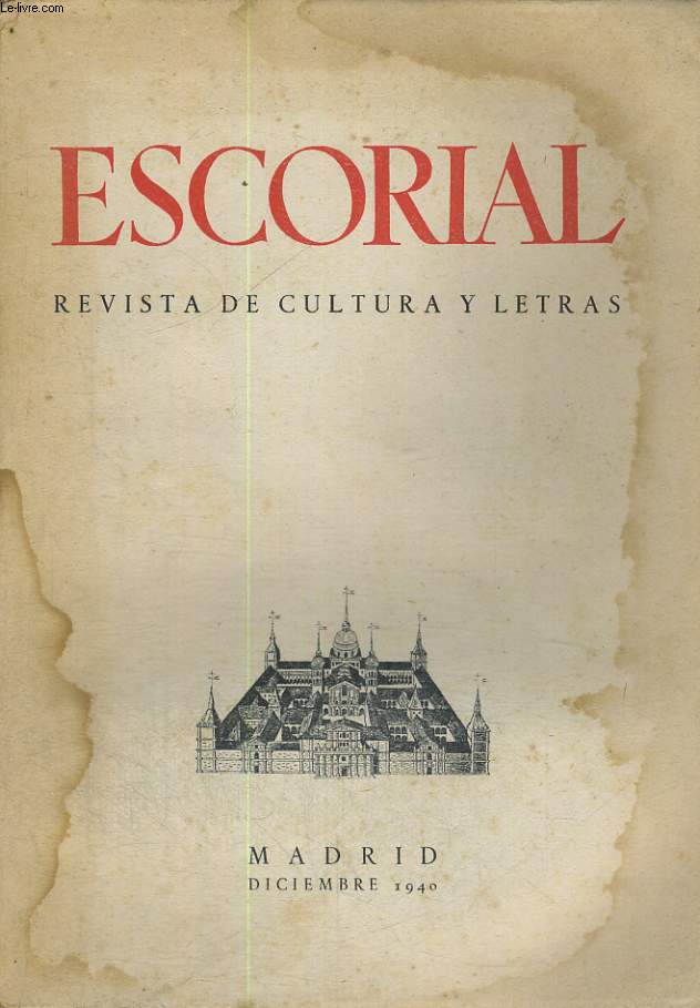 ESCORIAL, REVISTA DE CULTURA Y LETRAS,N1, DICIEMBRE 1940