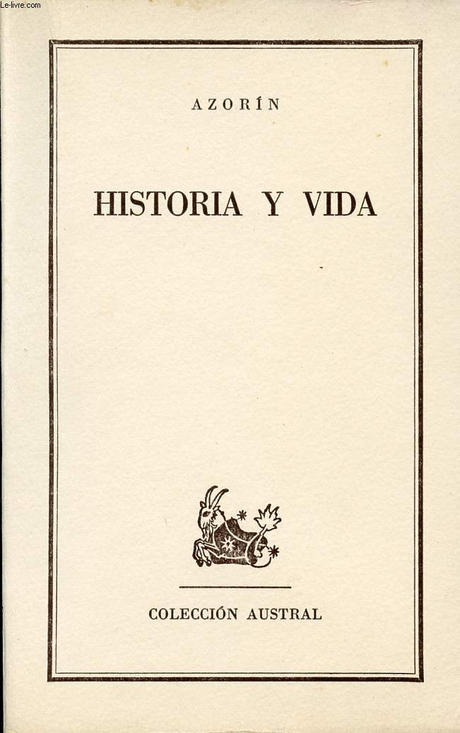 HISTORIA Y VIDA, COLECCIN AUSTRAL, N 1314