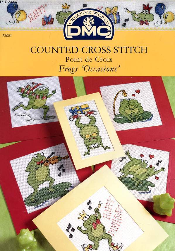 DMC, COUNTED CROSS-STITCH / POINT DE CROIX, FROGS 'OCCASIONS'